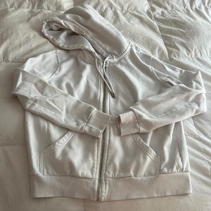 H&M White Zip Hoodie